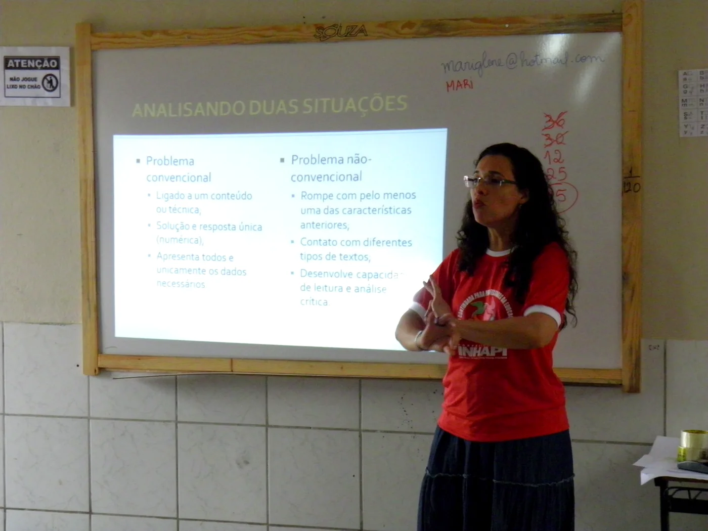 Oficina "Analisando duas situações".
